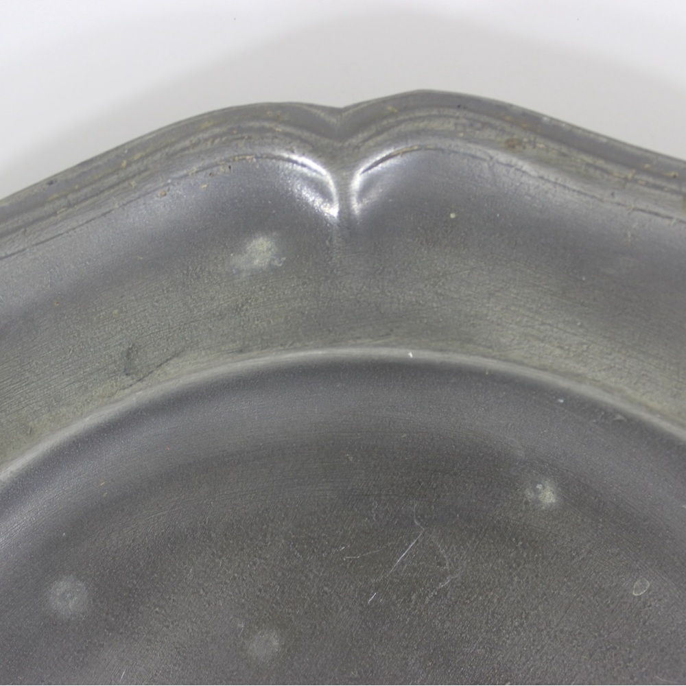 Antique Pewter Plate 10.5” Tray or Dish Drinks, Food Styling, Photography Prop - Picture 5 of 8